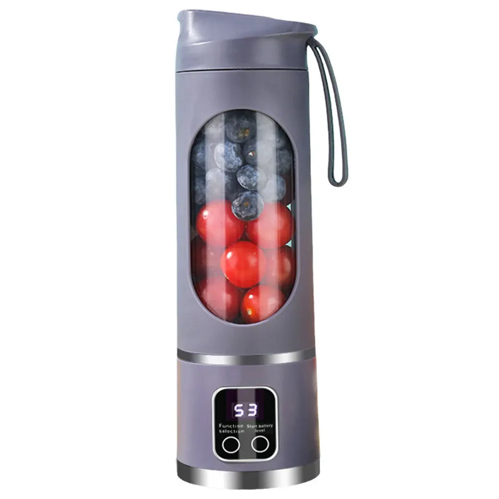 Portable Juice Blender 450ml | 8-Blade USB Rechargeable Smoothie Cup – Leak-Proof & Ice Crushing