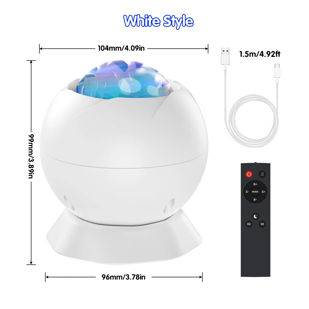Galaxy Star Projector Light | Adjustable Colors, Star & Nebula Effects – Instant Bedroom Ambiance for Sleep, Relaxation & Romance