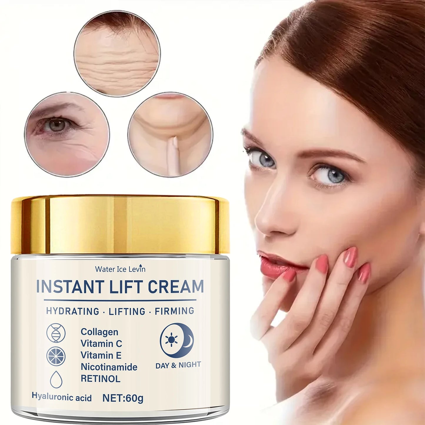 Facial Firming & Lifting Cream — Collagen, Retinol & Hyaluronic Acid for All Skin Types