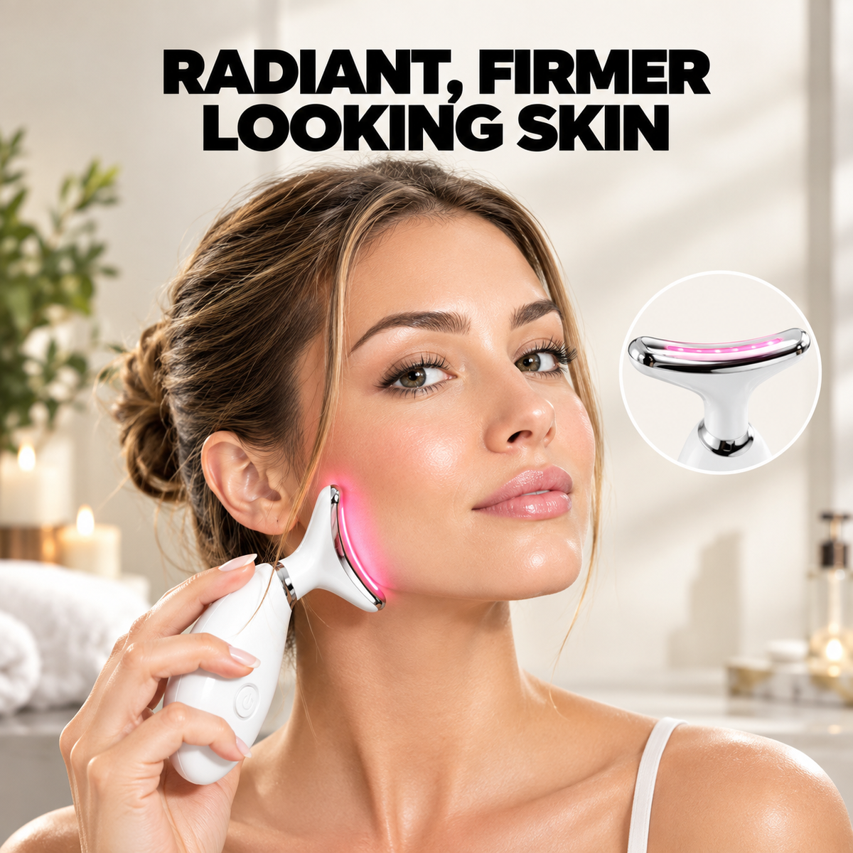 EMS 7-Color LED Face & Neck Massager