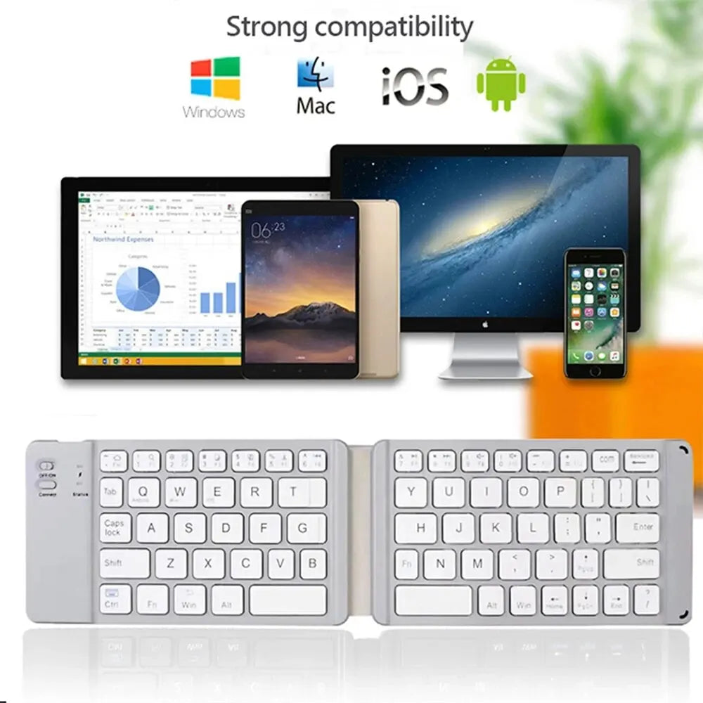 Flexi Type Pro Foldable Keyboard | Portable, Fast Typing & Long Battery – Turn Any Phone or Tablet Into a Workstation