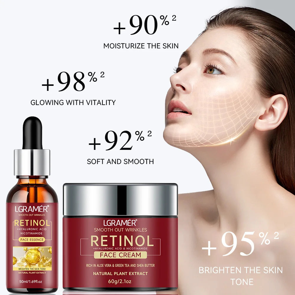 YOUNGCOME Retinol Serum & Face Cream Combo | Lifting, Firming & Brightening Skincare