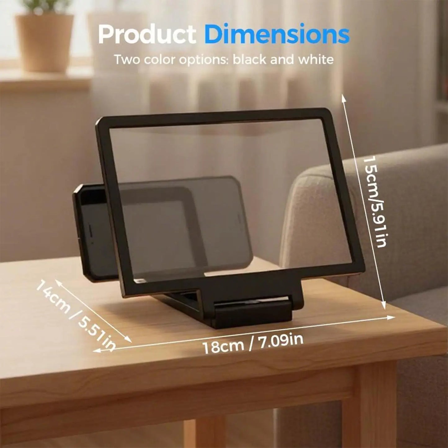 Max View Phone Screen Enlarger | 3-4x Magnification, Eye Strain Relief & Foldable – Instant Big Screen, No Power Needed