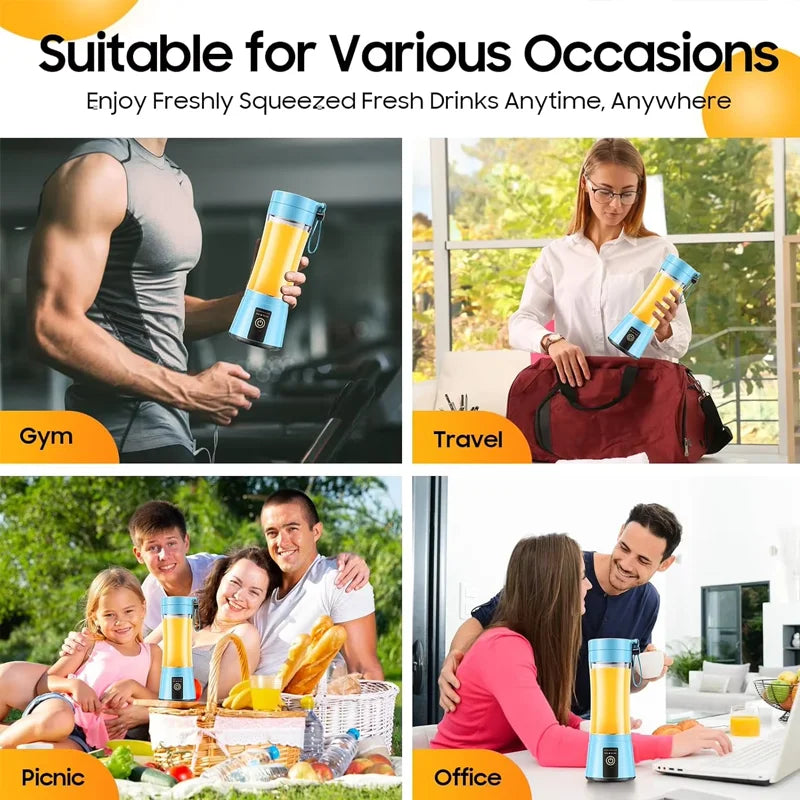Portable Personal Blender | USB Rechargeable Smoothie & Shake Maker – Crush Fruits & Ice Anywhere