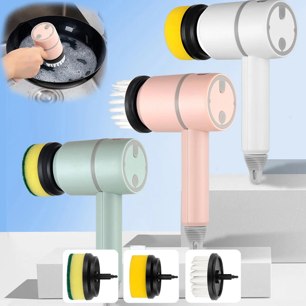 Electric Spin Cleaning Brush | Powerful Spinning Action, Multiple Heads & Rechargeable – Deep Clean in Half the Time