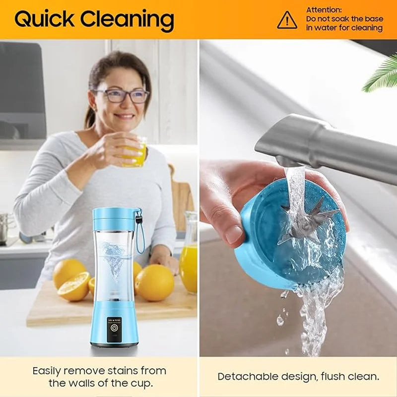 Portable Personal Blender | USB Rechargeable Smoothie & Shake Maker – Crush Fruits & Ice Anywhere