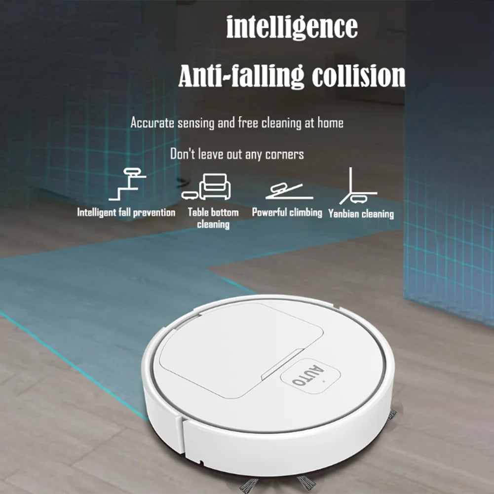 3-in-1 Robot Vacuum Cleaner | Sweeps, Mops & Collects Dust – Ultra-Slim, Whisper-Quiet & USB Rechargeable