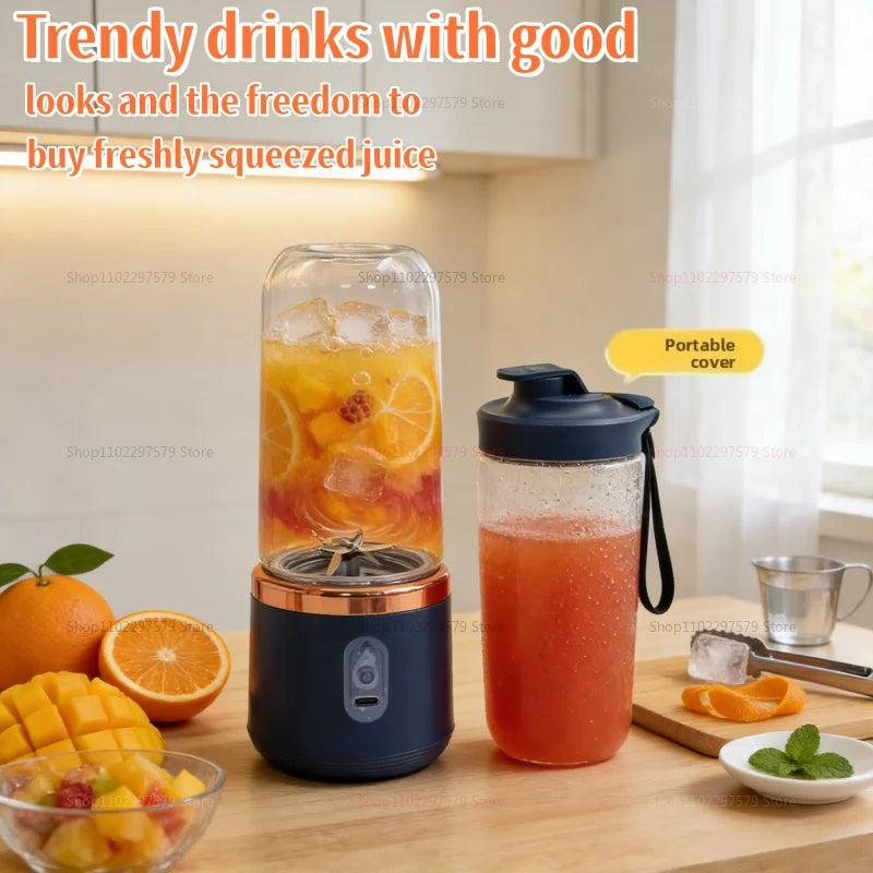 6-Blade Portable Blender | USB Rechargeable, Ice-Crushing Power – Fresh Smoothies & Shakes Anywhere