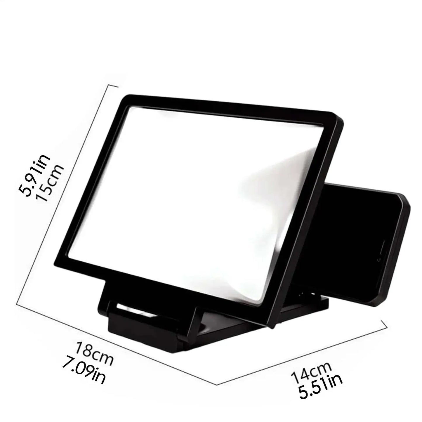 Max View Phone Screen Enlarger | 3-4x Magnification, Eye Strain Relief & Foldable – Instant Big Screen, No Power Needed