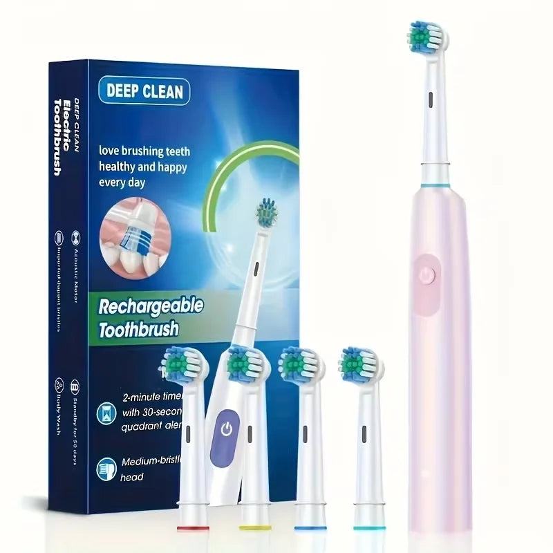 Pro Clean Sonic Toothbrush | Powerful Sonic Vibration, Multiple Brush Heads & USB Rechargeable – Dentist-Level Clean at Home