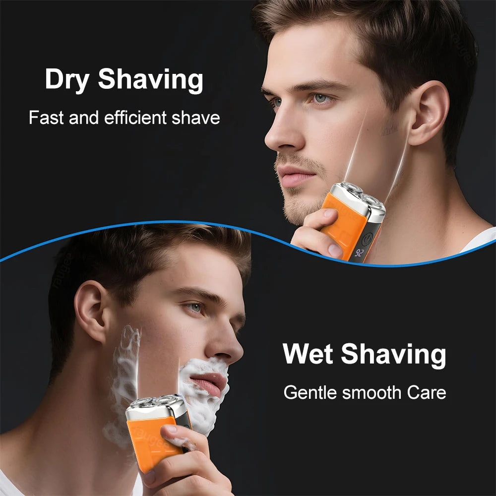 Dual-Head Electric Shaver | Fast, Smooth & Portable Grooming – USB Rechargeable