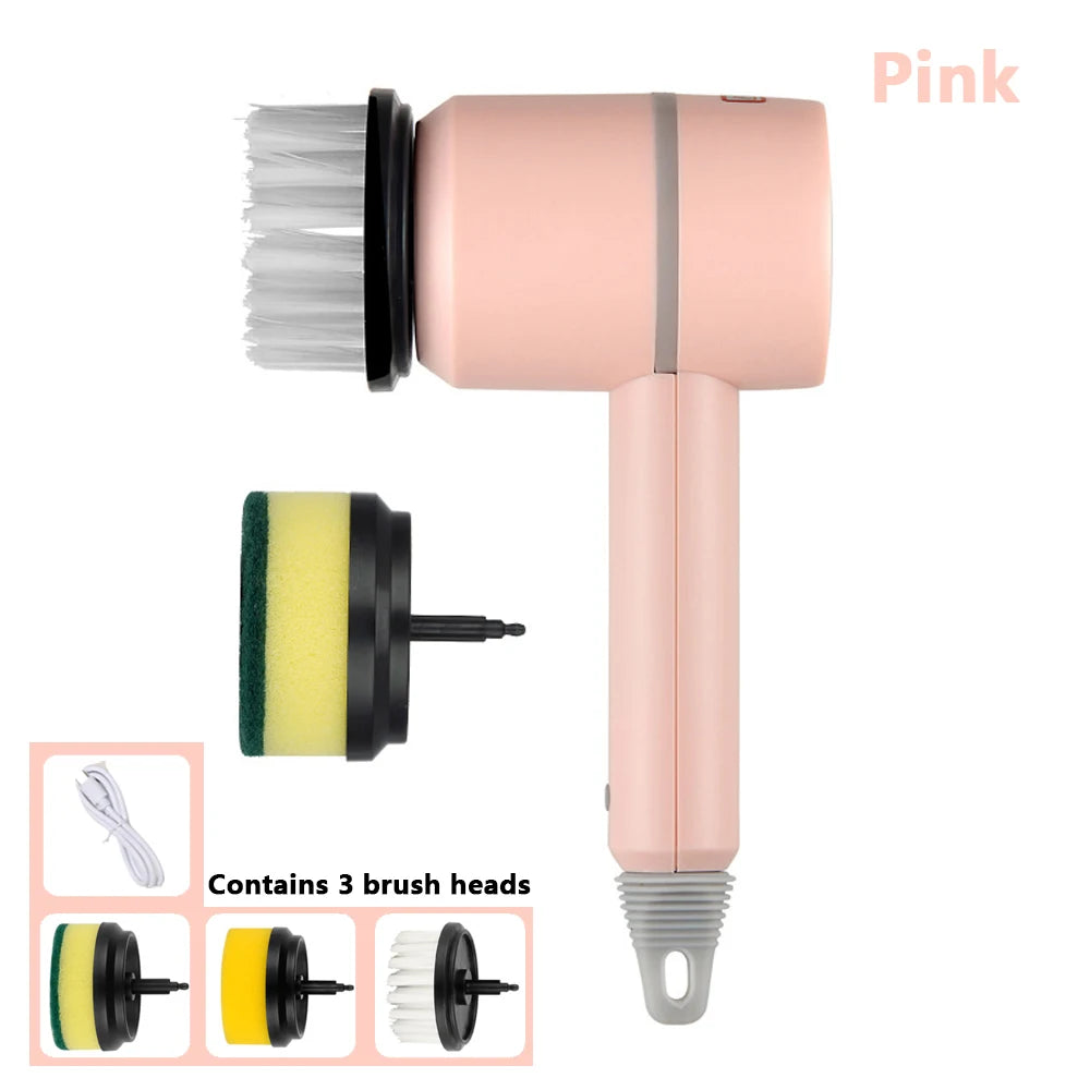 Electric Spin Cleaning Brush | Powerful Spinning Action, Multiple Heads & Rechargeable – Deep Clean in Half the Time