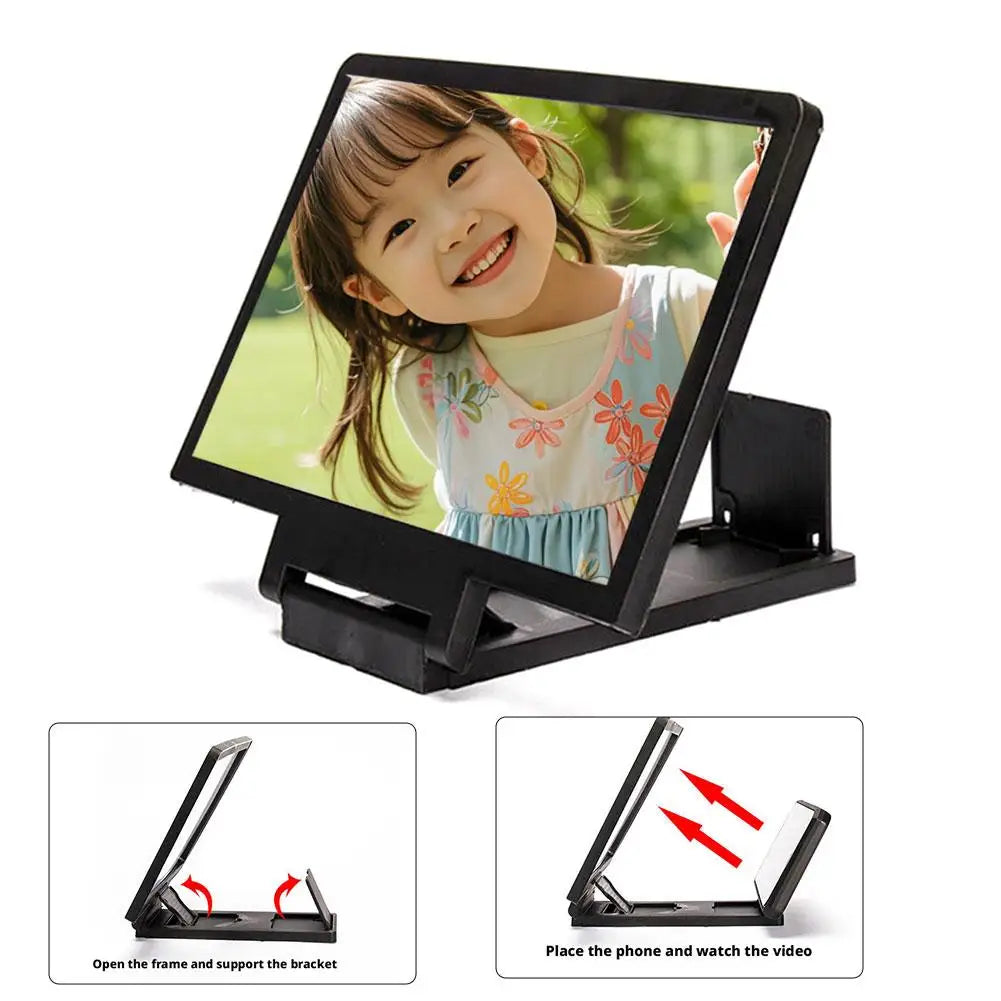 HD Vision Phone Screen Enlarger | Crystal-Clear 3-4x Magnification, Eye Strain Relief & Foldable – No Power Needed