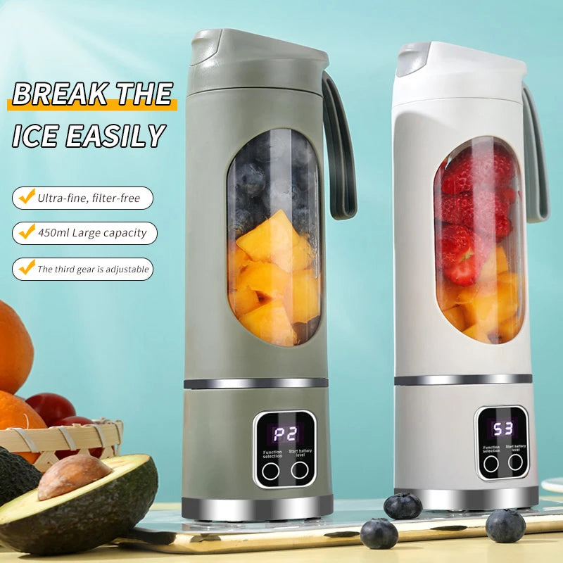 Portable USB Juice Blender | One-Button Operation, Ice-Crushing Power & Self-Cleaning – Fresh Drinks Anywhere