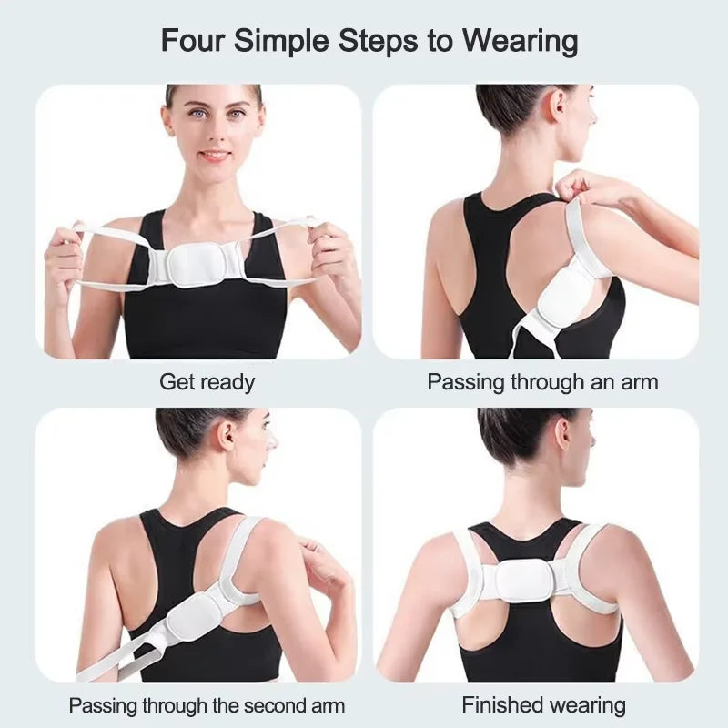 Adjustable Posture Corrector | Relieve Back, Neck & Shoulder Pain – Comfortable for All-Day Wear