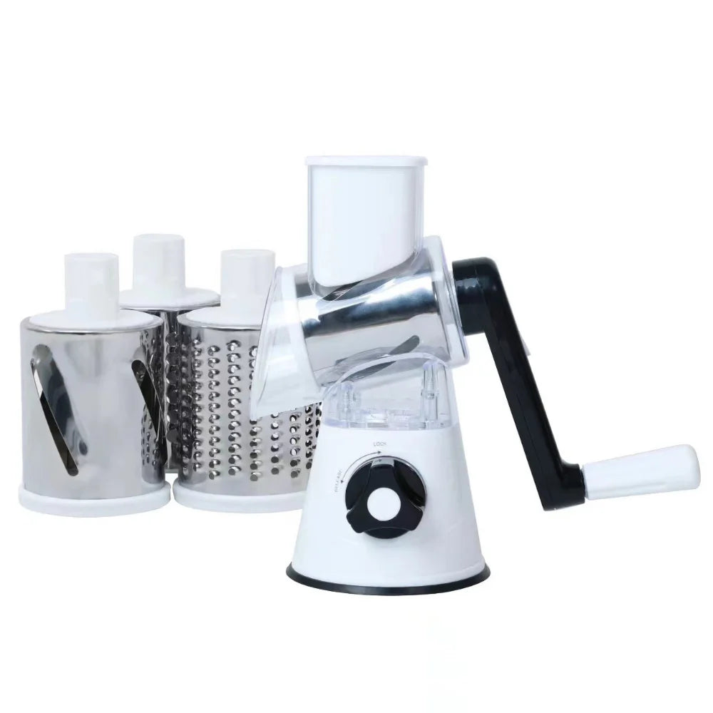 Multi-Function Vegetable Cutter | Slice, Dice, Shred & Grate with Interchangeable Blades – Safe & Fast