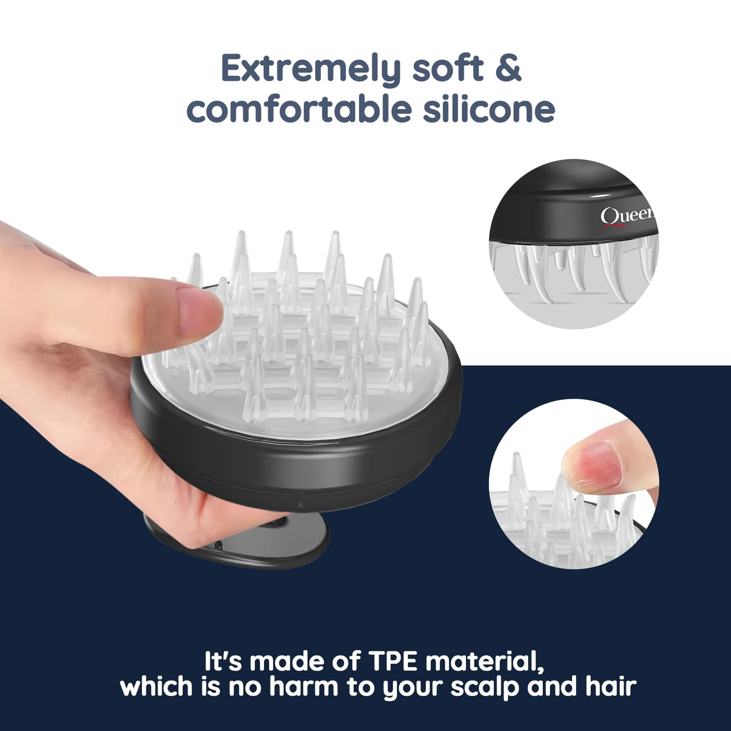 Silicone Scalp Massager | Deep Cleaning, Hair Growth & Stress Relief – Gentle on All Hair Types
