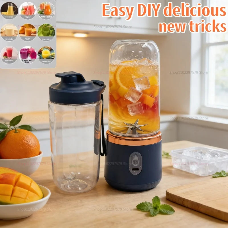 6-Blade Portable Blender | USB Rechargeable, Ice-Crushing Power – Fresh Smoothies & Shakes Anywhere
