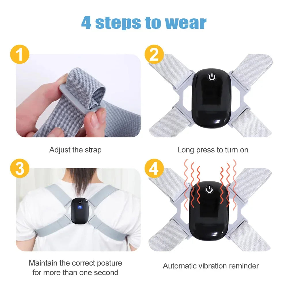 Smart Posture Corrector Belt | Gentle Alerts, Adjustable Fit & Discreet All-Day Wear for Better Posture