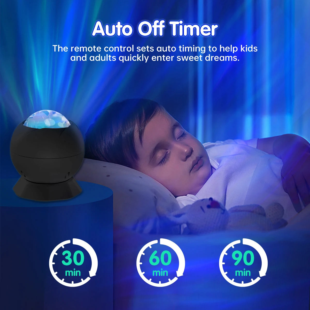 Galaxy Star Projector Light | Adjustable Colors, Star & Nebula Effects – Instant Bedroom Ambiance for Sleep, Relaxation & Romance