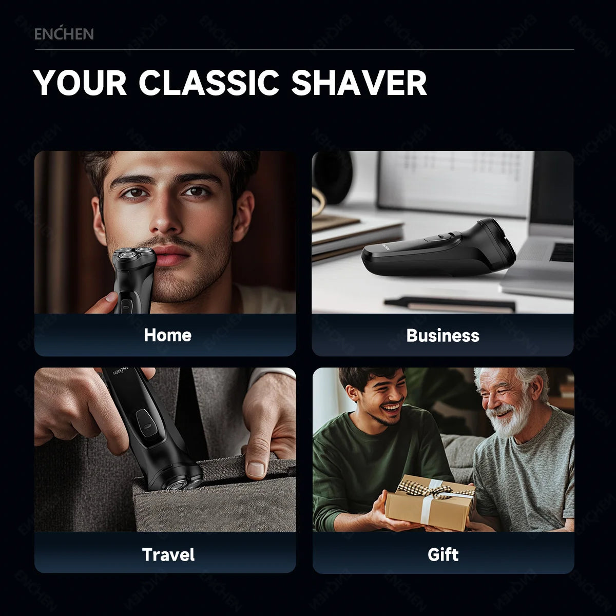 ENCHEN Blackstone Electric Shaver | Premium Precision Grooming – Fast Motor & Long Battery Life