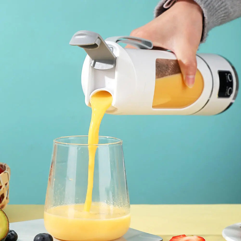 Portable Juice Blender 450ml | 8-Blade USB Rechargeable Smoothie Cup – Leak-Proof & Ice Crushing