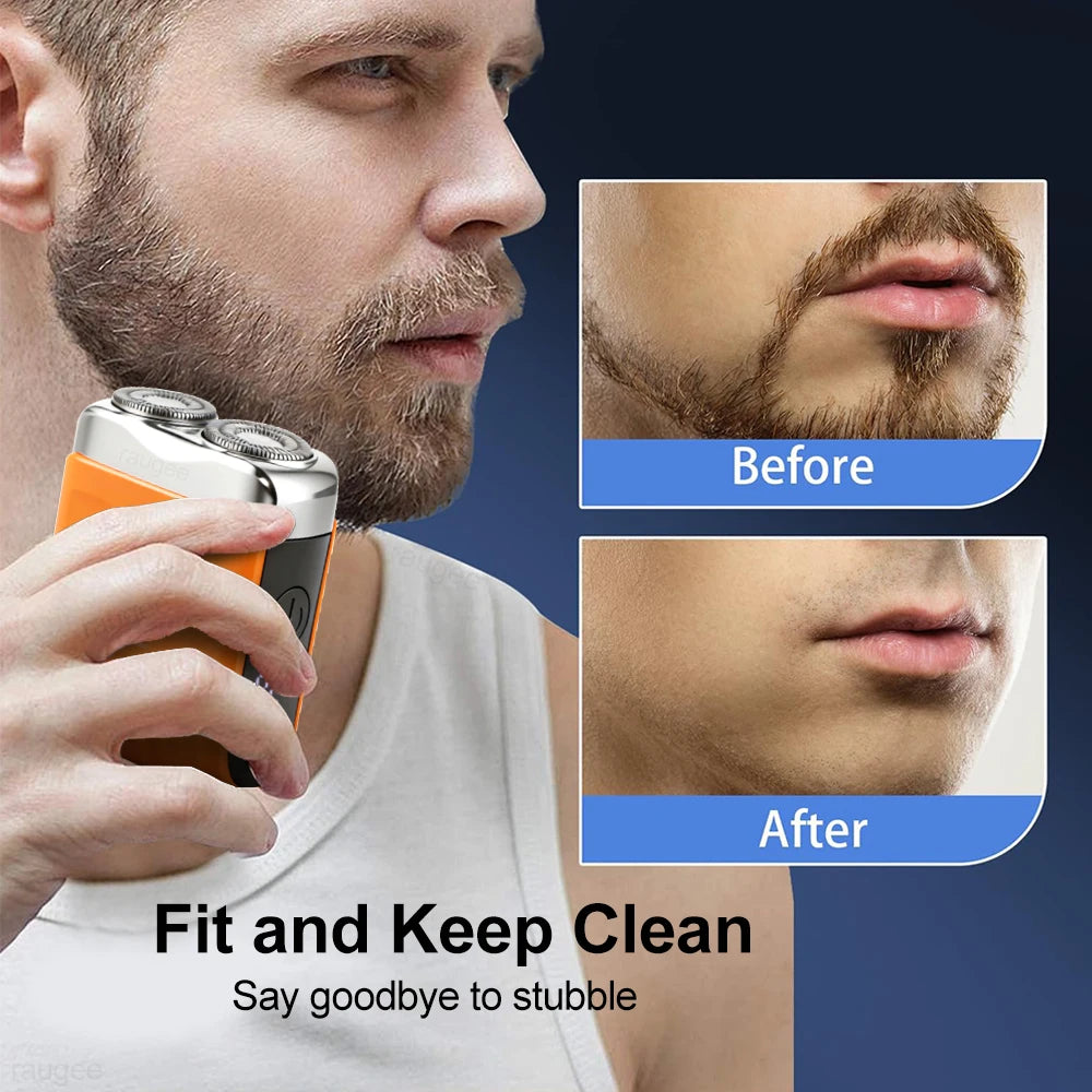 Dual-Head Electric Shaver | Fast, Smooth & Portable Grooming – USB Rechargeable