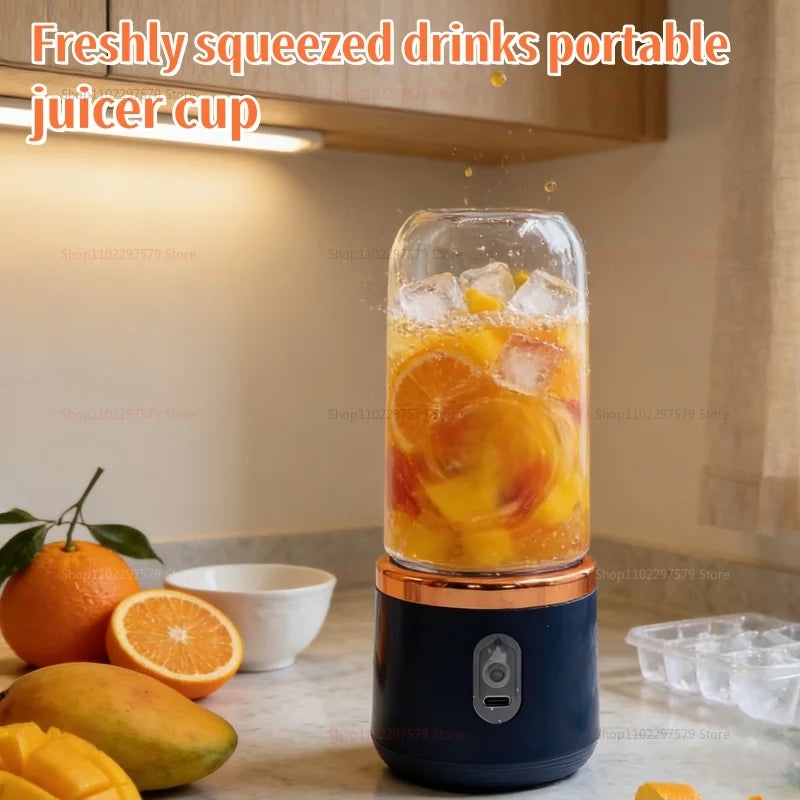 6-Blade Portable Blender | USB Rechargeable, Ice-Crushing Power – Fresh Smoothies & Shakes Anywhere