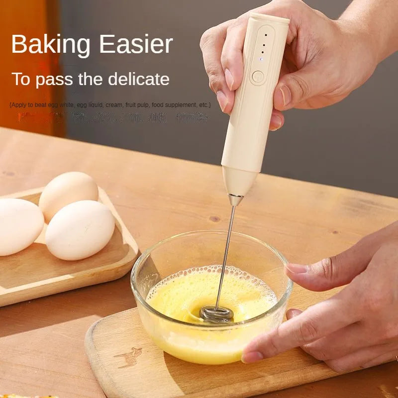 Portable Electric Handheld Whisk | Rechargeable, Lightweight & Powerful – Mix, Whip & Froth in Seconds