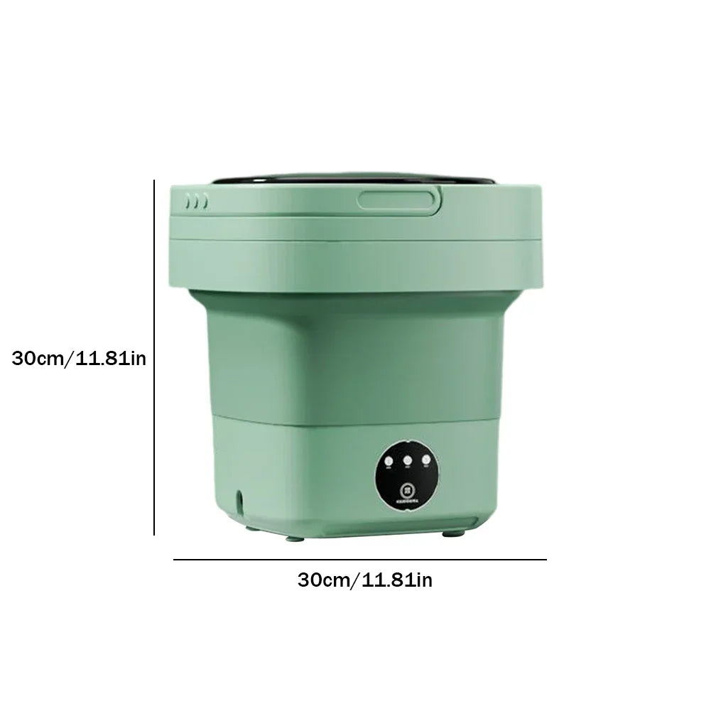 Folding Mini Washing Machine | Compact, Foldable & Powerful – Wash Small Clothes Anywhere Without Hand Washing