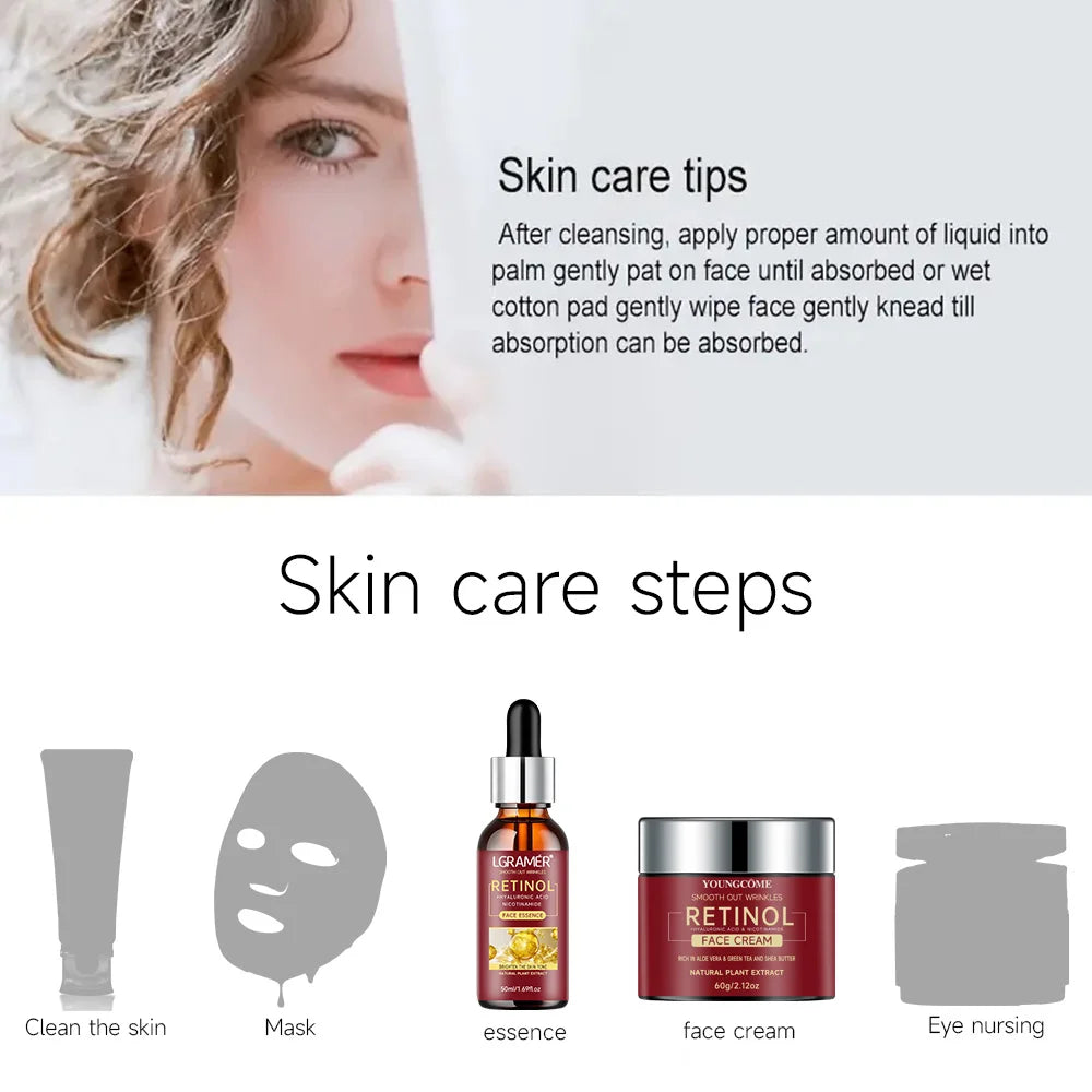 YOUNGCOME Retinol Serum & Face Cream Combo | Lifting, Firming & Brightening Skincare