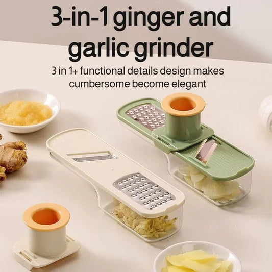 3-in-1 Vegetable Cutter | Slice, Dice & Grate with Stainless Steel Blades – Fast & Easy Kitchen Tool