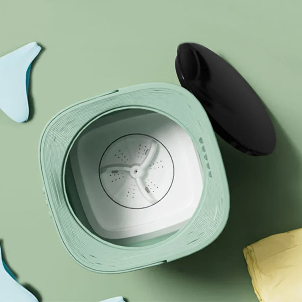 Folding Mini Washing Machine | Compact, Foldable & Powerful – Wash Small Clothes Anywhere Without Hand Washing