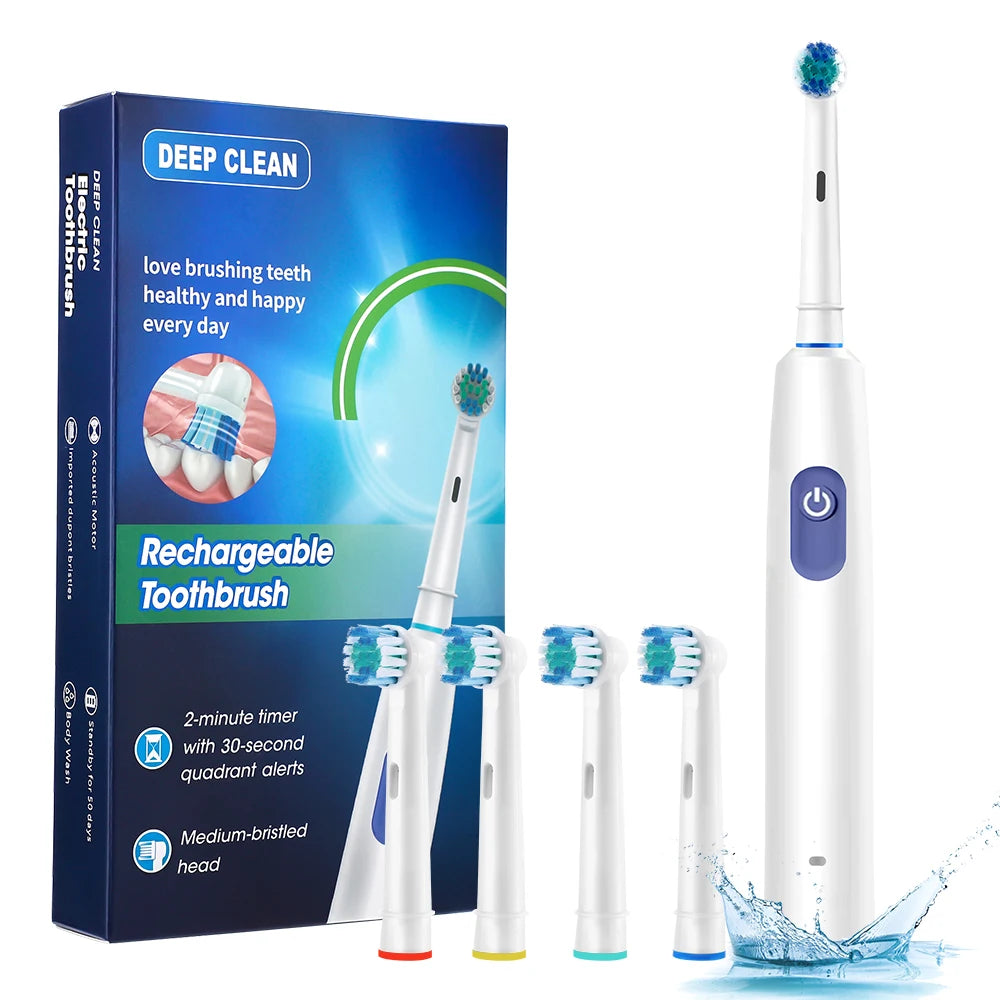 Pro Clean Sonic Toothbrush | Powerful Sonic Vibration, Multiple Brush Heads & USB Rechargeable – Dentist-Level Clean at Home