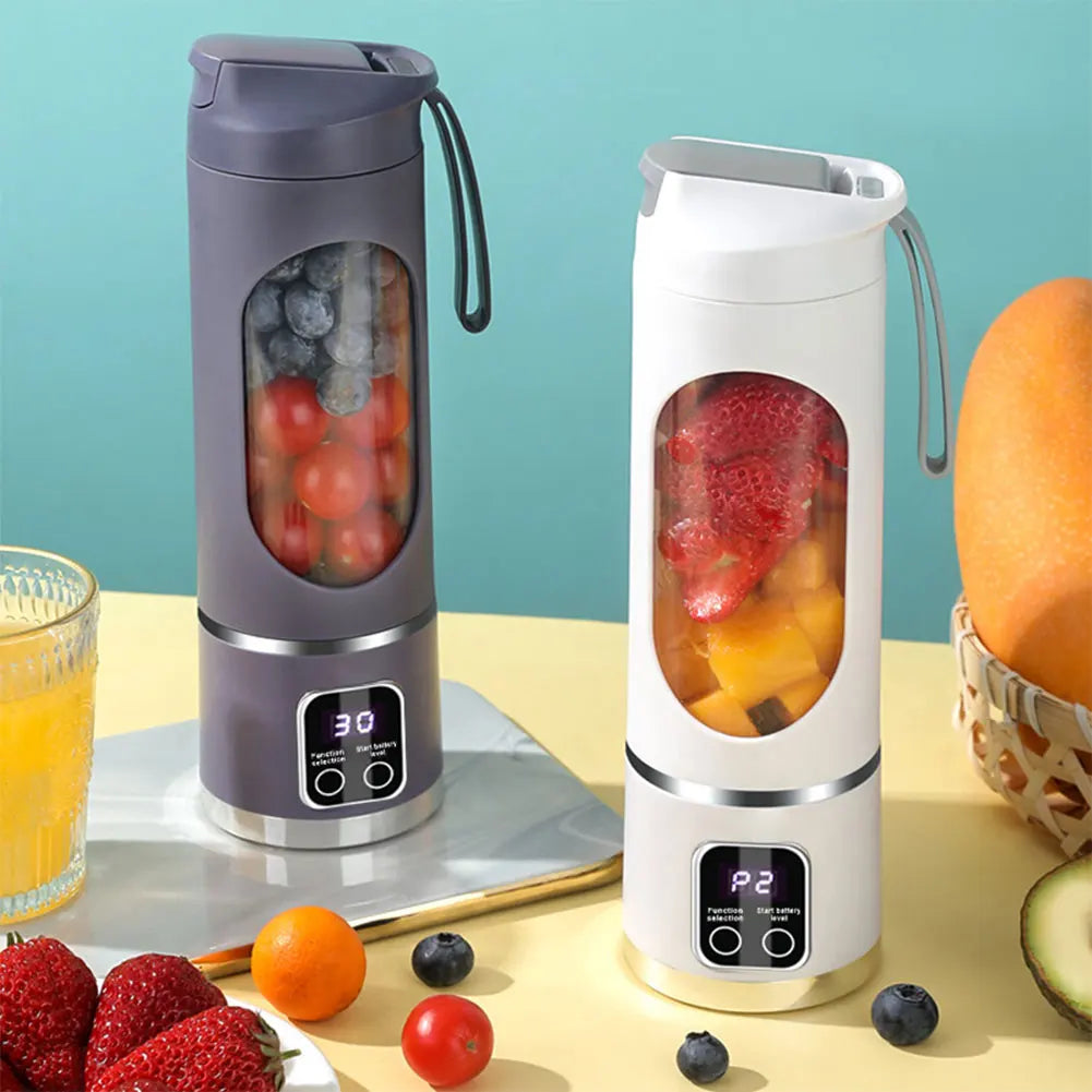Portable Juice Blender 450ml | 8-Blade USB Rechargeable Smoothie Cup – Leak-Proof & Ice Crushing