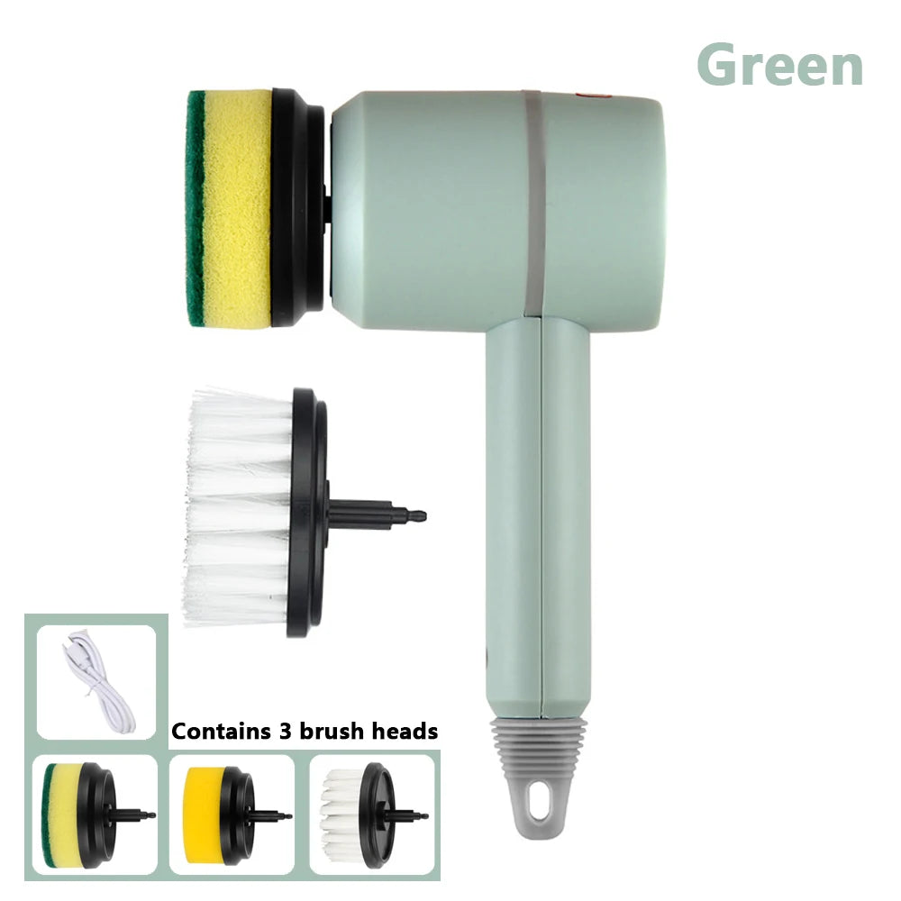 Electric Spin Cleaning Brush | Powerful Spinning Action, Multiple Heads & Rechargeable – Deep Clean in Half the Time