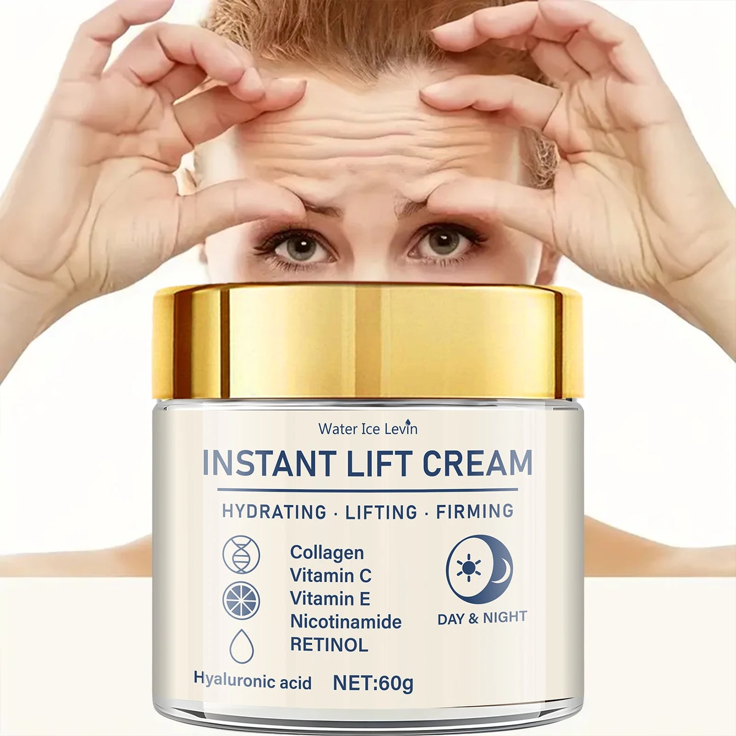 Facial Firming & Lifting Cream — Collagen, Retinol & Hyaluronic Acid for All Skin Types