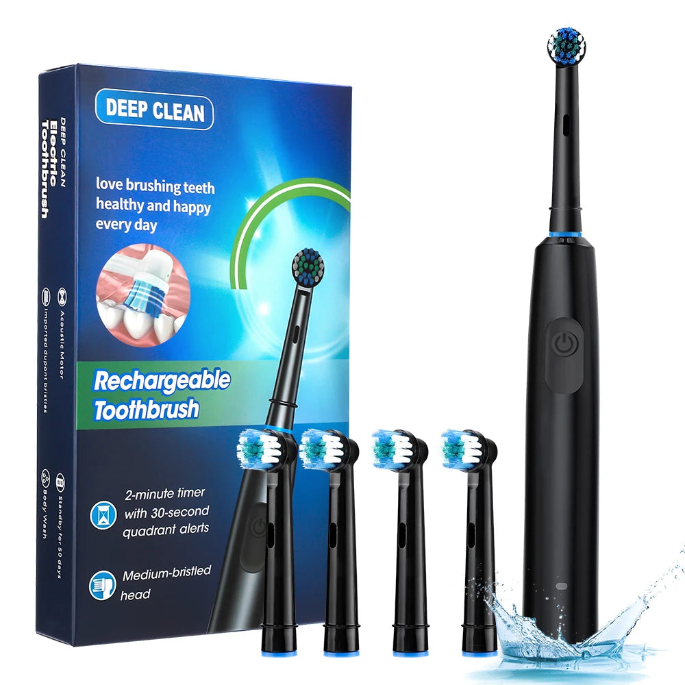 Pro Clean Sonic Toothbrush | Powerful Sonic Vibration, Multiple Brush Heads & USB Rechargeable – Dentist-Level Clean at Home