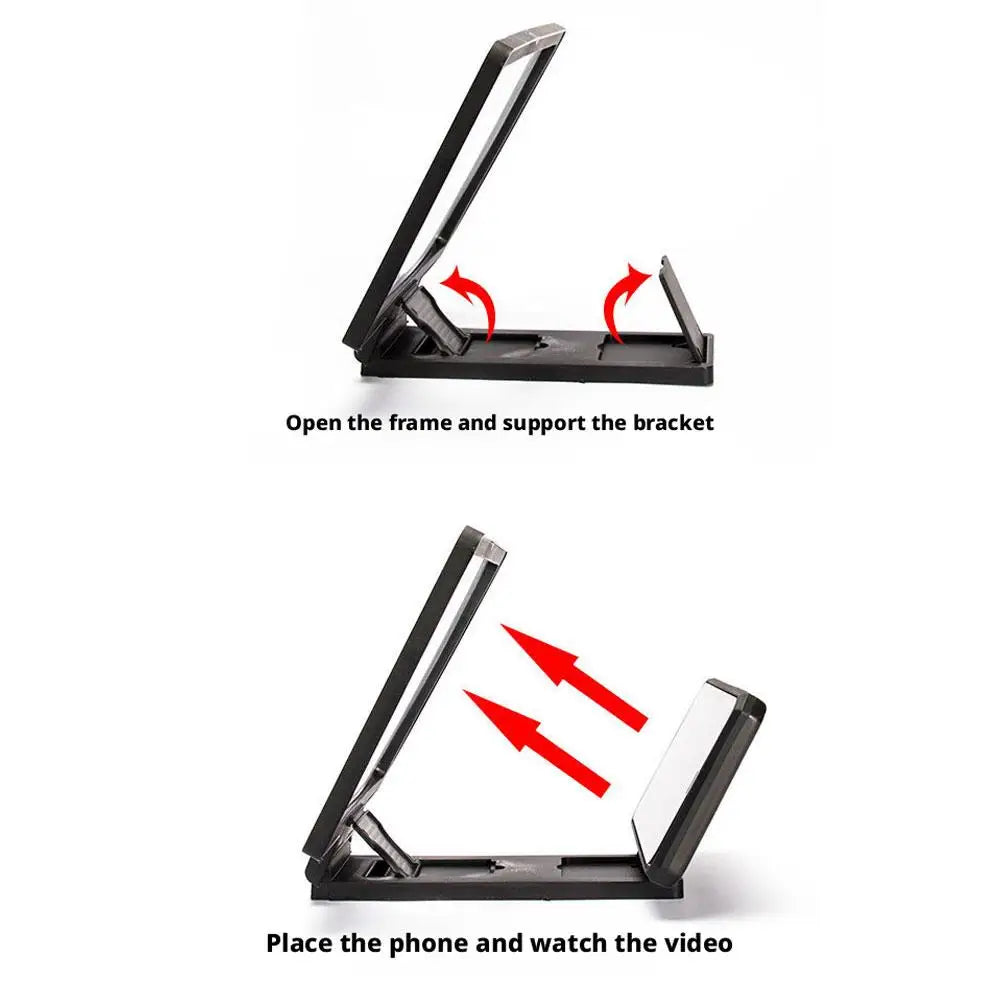 HD Vision Phone Screen Enlarger | Crystal-Clear 3-4x Magnification, Eye Strain Relief & Foldable – No Power Needed