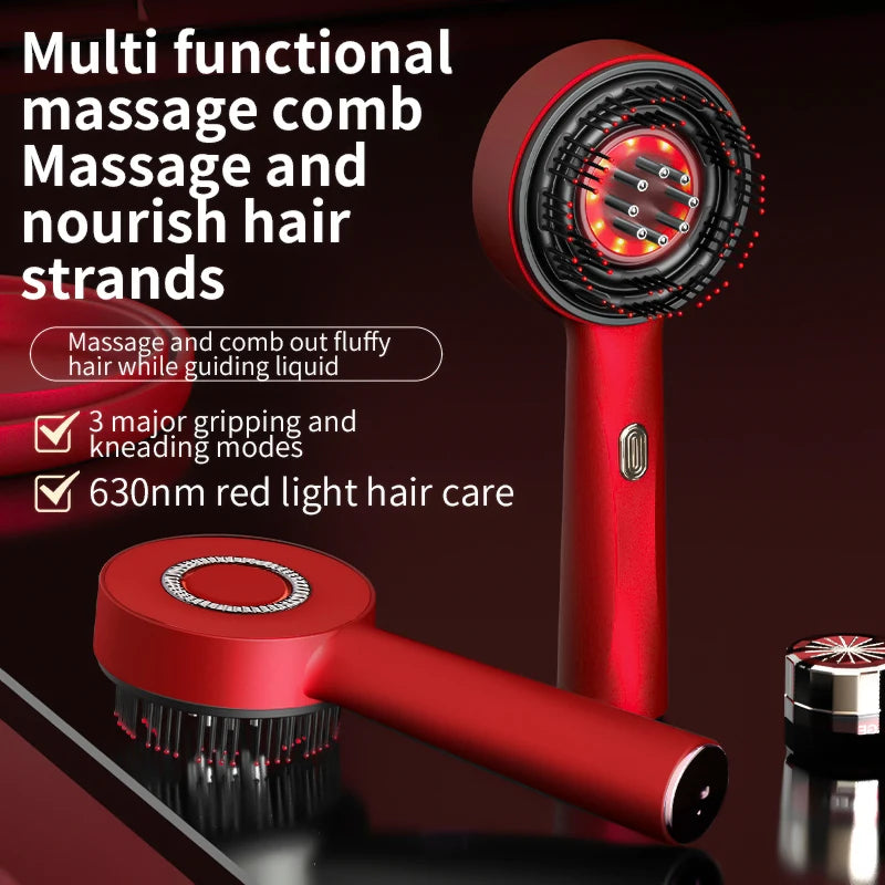 3-Mode Electric Scalp Massager | USB Rechargeable Hair Growth & Deep Relaxation Tool for All Hair Types