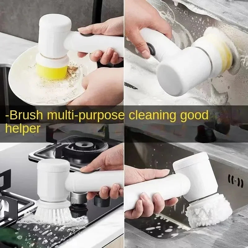 Electric Spin Cleaning Brush | 5-in-1 Brush Heads, Powerful Rotation & Rechargeable – Clean Every Surface in Half the Time