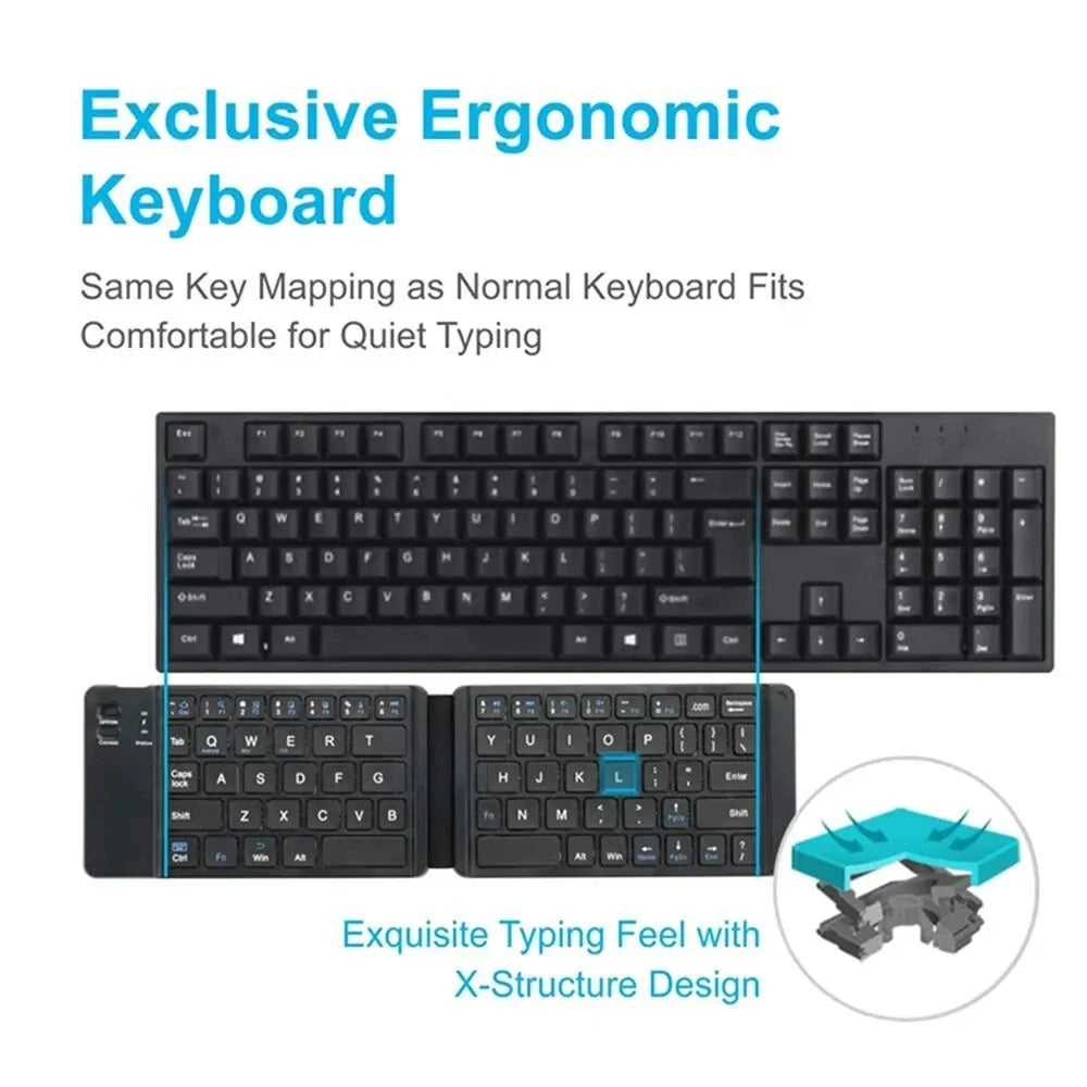 Flexi Type Pro Foldable Keyboard | Portable, Fast Typing & Long Battery – Turn Any Phone or Tablet Into a Workstation