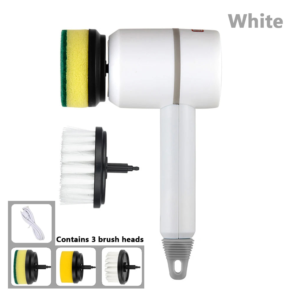 Electric Spin Cleaning Brush | Powerful Spinning Action, Multiple Heads & Rechargeable – Deep Clean in Half the Time
