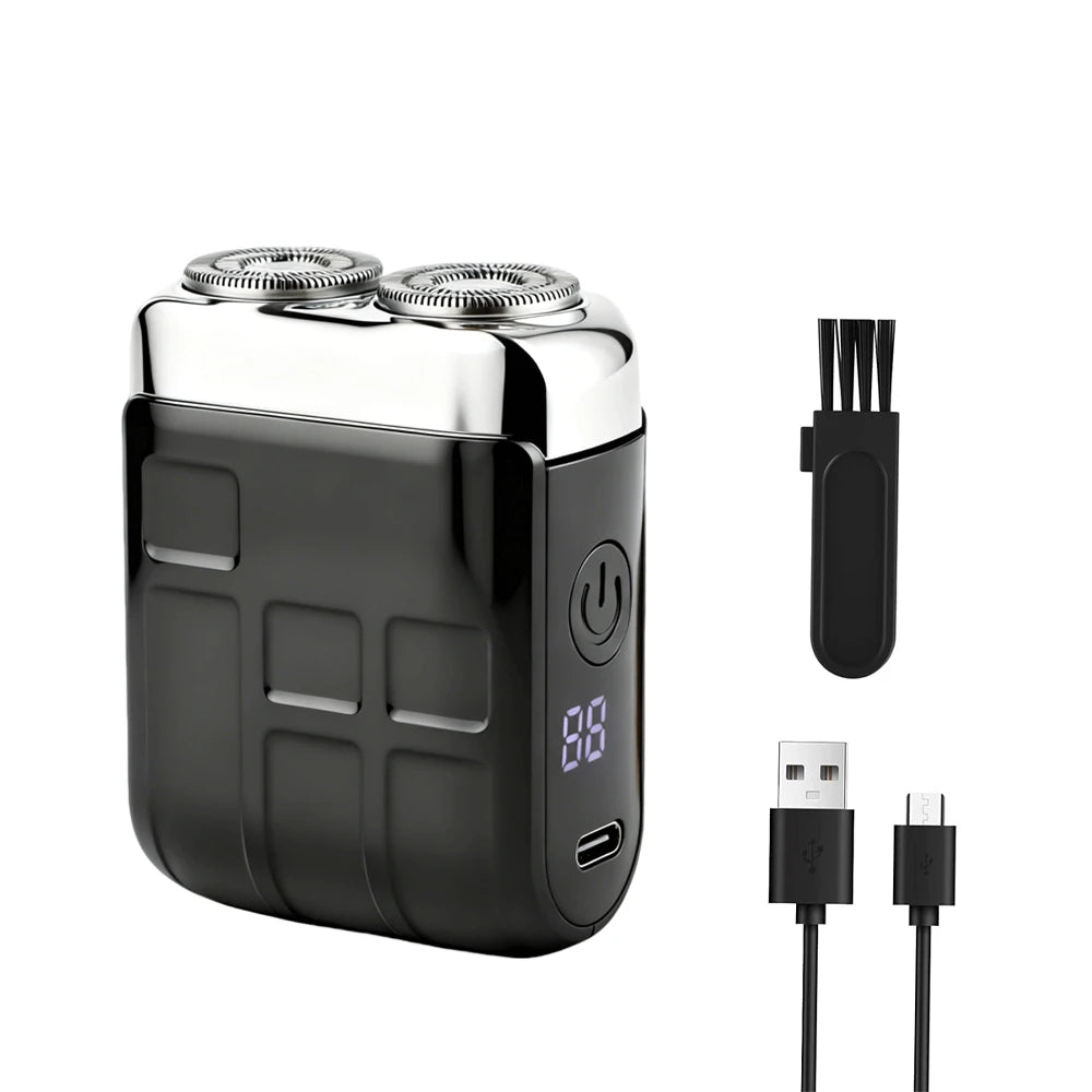 Dual-Head Electric Shaver | Fast, Smooth & Portable Grooming – USB Rechargeable