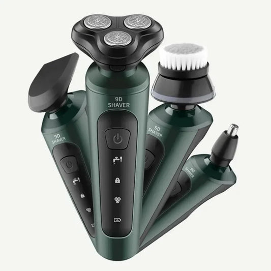 4-in-1 Electric Shaver | Waterproof, USB Rechargeable & Cordless – Beard, Hair & Body Grooming