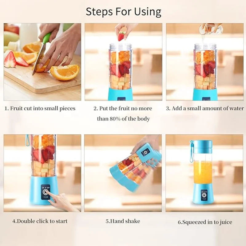 Portable Personal Blender | USB Rechargeable Smoothie & Shake Maker – Crush Fruits & Ice Anywhere