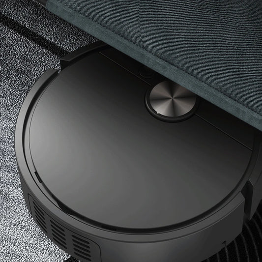 Mini Smart Cleaning Robot | Ultra-Compact 3-in-1 Sweep, Vacuum & Mop, LED-Lit & Silent – White, Black & Pink