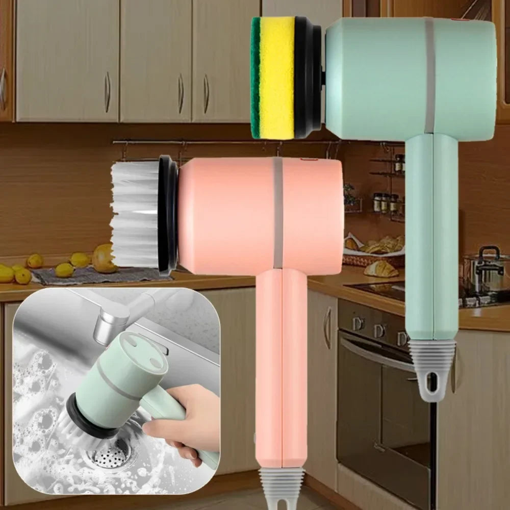 Electric Spin Cleaning Brush | Powerful Spinning Action, Multiple Heads & Rechargeable – Deep Clean in Half the Time