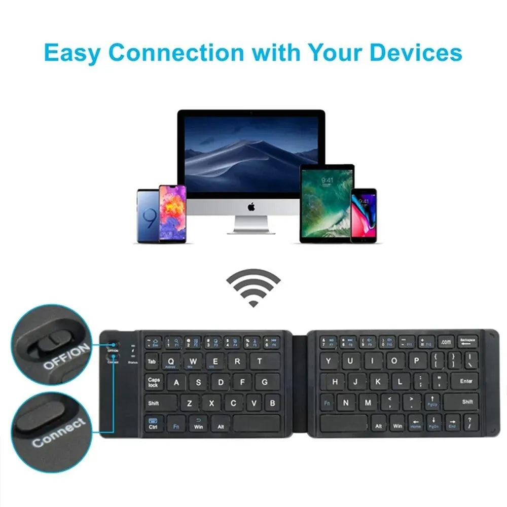 Flexi Type Pro Foldable Keyboard | Portable, Fast Typing & Long Battery – Turn Any Phone or Tablet Into a Workstation