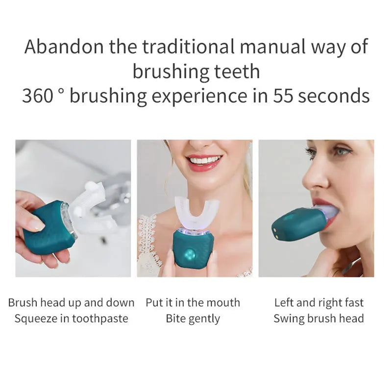 Smart Clean 360 Toothbrush | 360° Automatic Full-Mouth Clean, Gentle on Gums & Rechargeable – For Adults & Kids